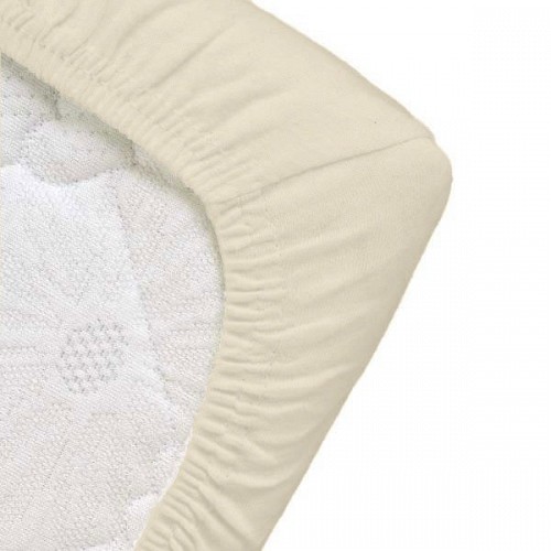 Terry Cotton Fitted Sheet for Baby Crib - Natural