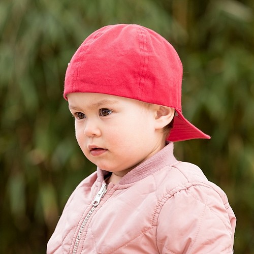 Kids Baseball Cap with UV80 Protection - Red