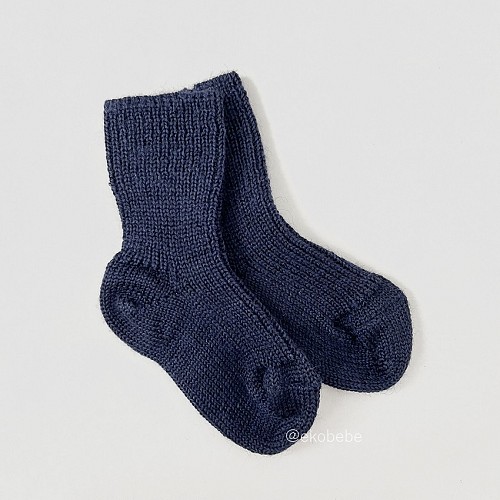 Babies | Kids 100% Wool Socks - Navy