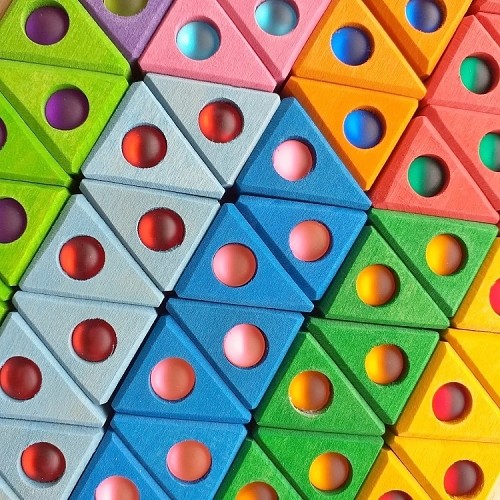 BAUSPIEL Coloured Triangles 100 pcs.