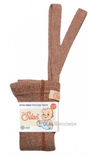 Silly Silas Retro Tights Footless - Salted Caramel