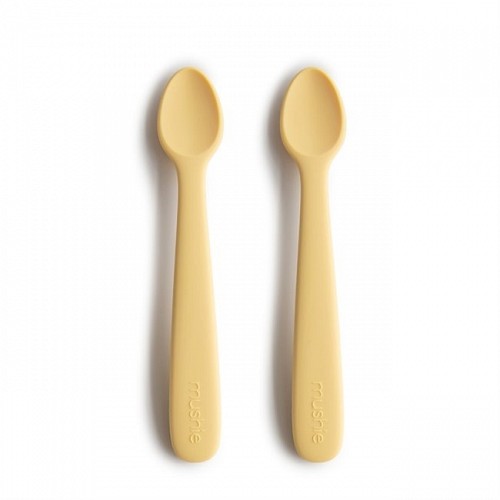 Mushie Silicone Baby Spoon - Pale Daffodil
