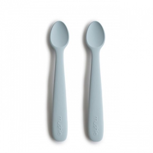 Mushie Silicone Baby Spoon - Powder Blue