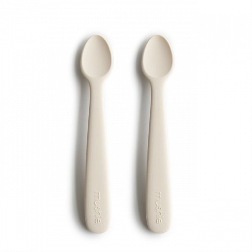 Mushie Silicone Baby Spoon - Ivory