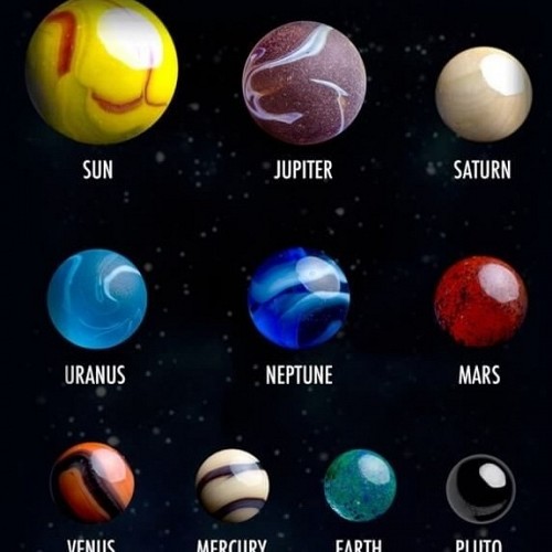 Solar System in Marbles