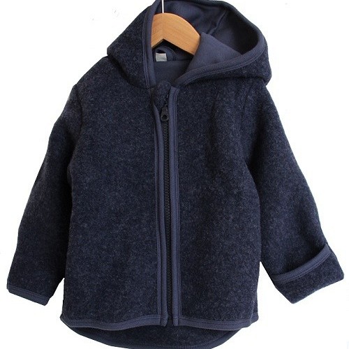 Hooded Jacket Wool Fleece - Navy