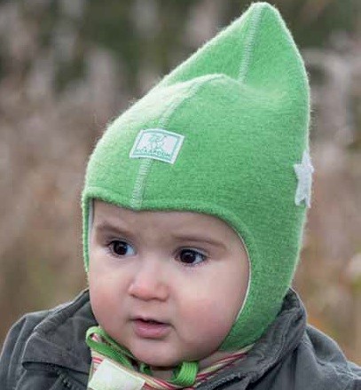 Pickapooh Boiled Wool Winter Hat - Green