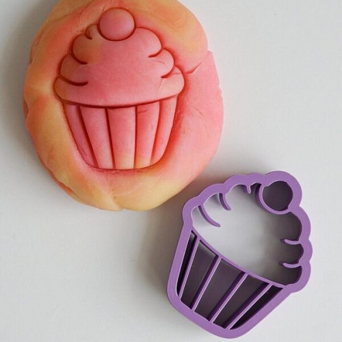 Play Dough Stamp Cookie Cutter - Cupcake