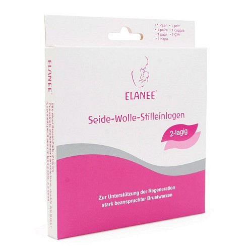 ELANEE Nursing Pads Silk/Wool 2 Pack