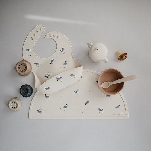 Mushie Silicone Place Mat - Whales