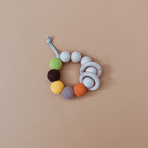Montessori Wooden Beads Crochet Teether