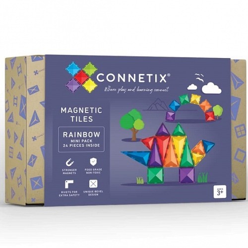 Connetix Magnētisko Plāksnīšu Mini Komplekts - Varavīksne