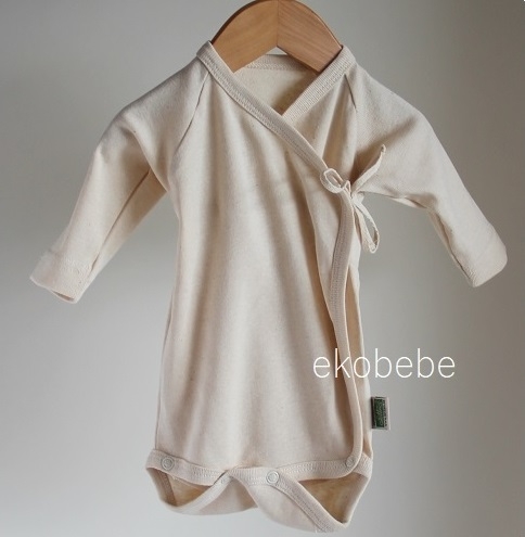 Bio Cotton Body with Ribbons - Natural