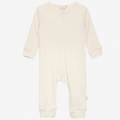 Cotton Newborn Sleepsuit - Natural