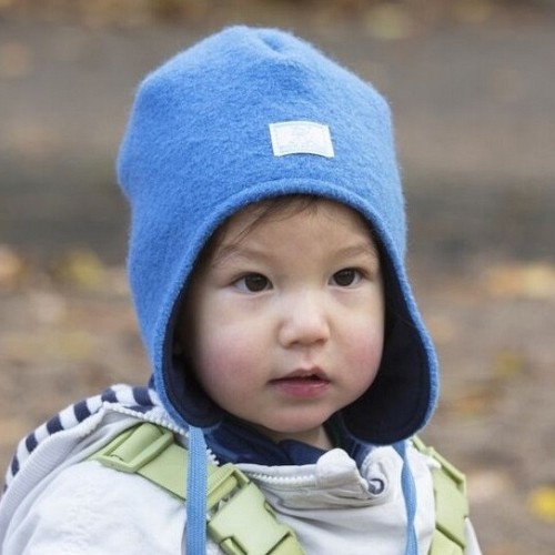 Pickapooh Boiled Wool Winter Hat - Blue