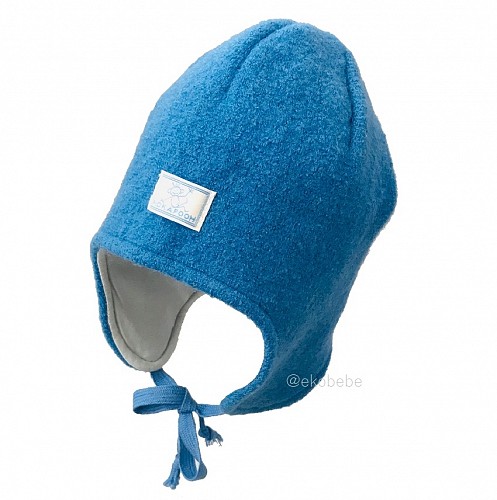 Pickapooh Boiled Wool Winter Hat - Blue