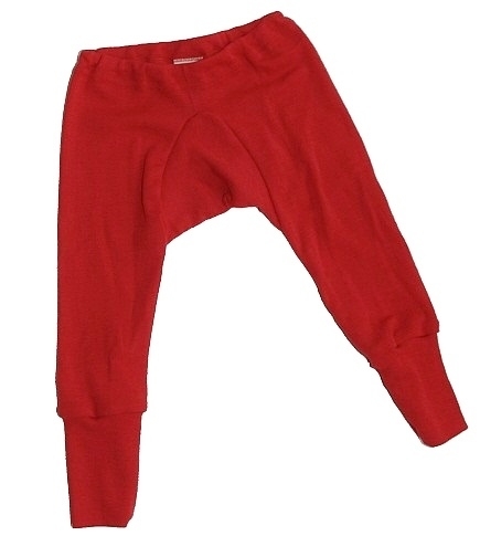 Cosilana Wool Silk Baby Trousers with Elastic - Red