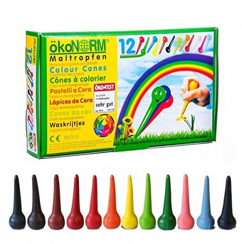 Okonorm Wax Color Cones - 12 colors