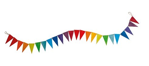 Grimms Koka karodziņi varavīksnes krāsās