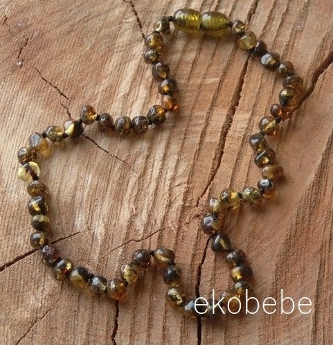 Baltic Amber Teething Necklace - Green