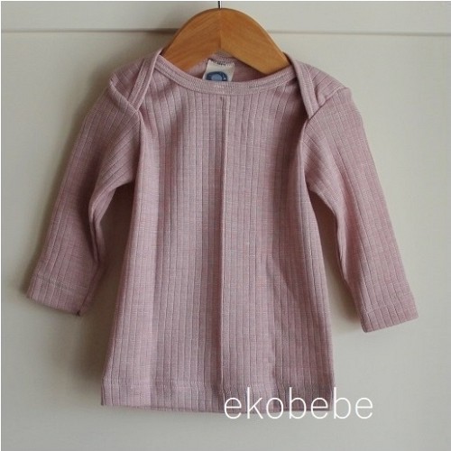 Cosilana Wool Silk Cotton Baby Shirt - Pink