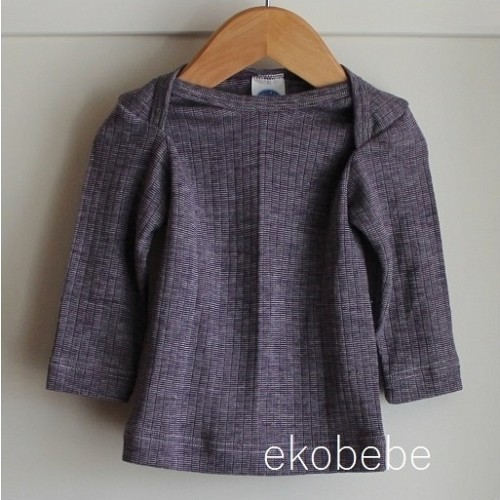 Cosilana Wool Silk Cotton Baby Shirt - Purple
