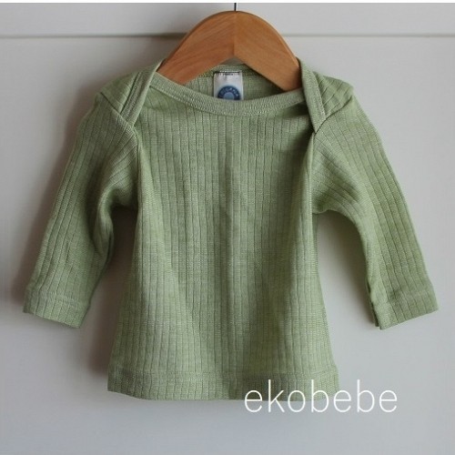 Cosilana Wool Silk Cotton Baby Shirt - Green