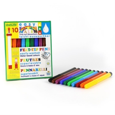 Okonorm 10 krāsu filca tipa flomasteri bērniem