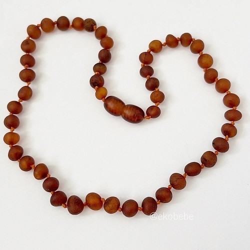 Baltic Amber Teething Necklace - Raw Cognac