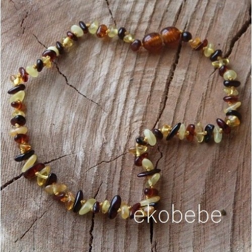 Baltic Amber Teething Necklace 32cm Multi Chip