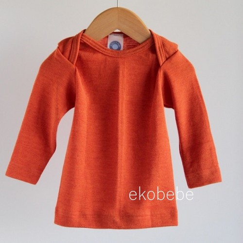 Cosilana Wool Silk Baby Shirt - Orange