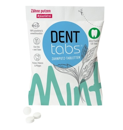 DENTTABS Natural Toothpaste Tablets - Without Fluoride