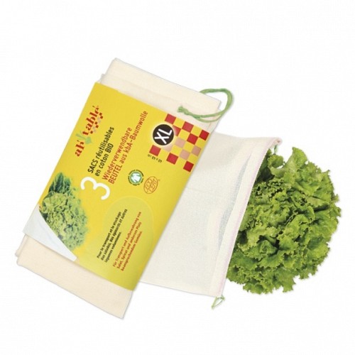 Reusable Organic Cotton Food Bags - XL