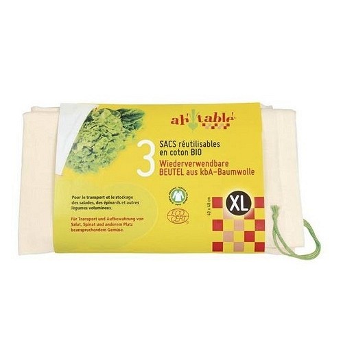 Reusable Organic Cotton Food Bags - XL