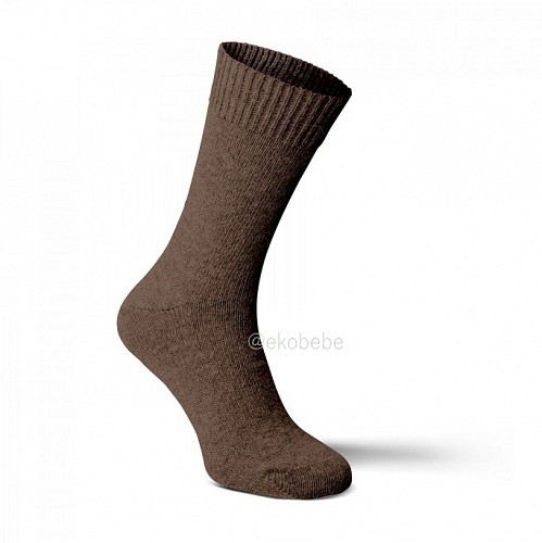 Alpaca Wool Socks Thin - Dark Brown