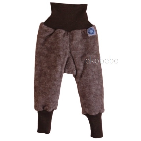 Cosilana Wool Cotton Fleece Baby Trouwsers - Brown