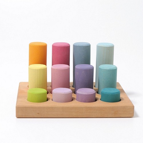 Grimms Stacking Game Pastel Rollers