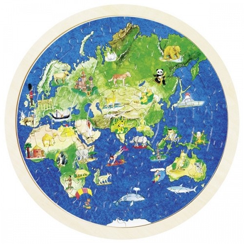 Pasaules Karte Koka Puzle