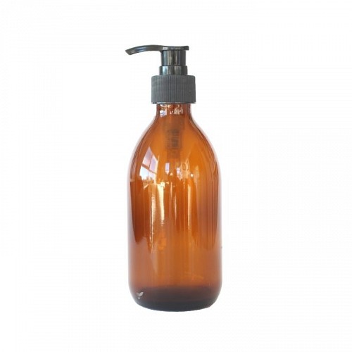 Glass Pump Bottle 300 ml Amber
