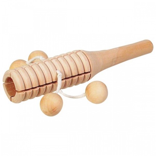 Wooden Tone block with 4 Wooden Balls