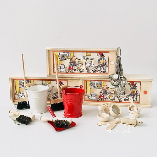 Wooden Dollhouse Cleaning Kits
