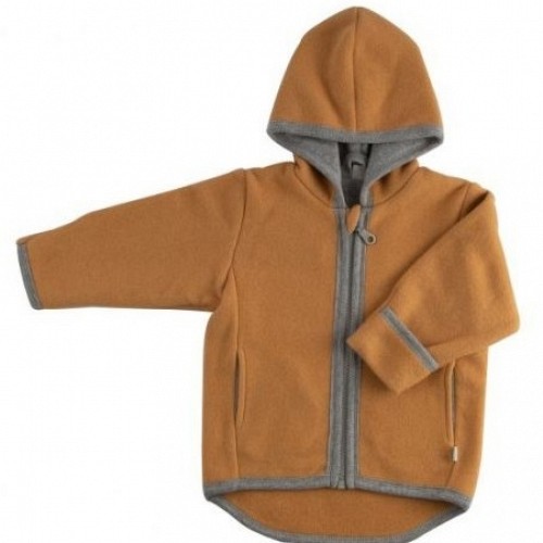 Kids Children Fleece Zipper Jacket Hoodie - Honey