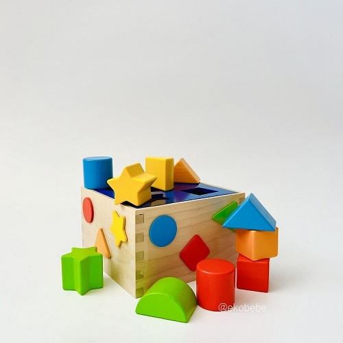 Montessori Materiāli - Koka Šķirošanas Kaste Lielā