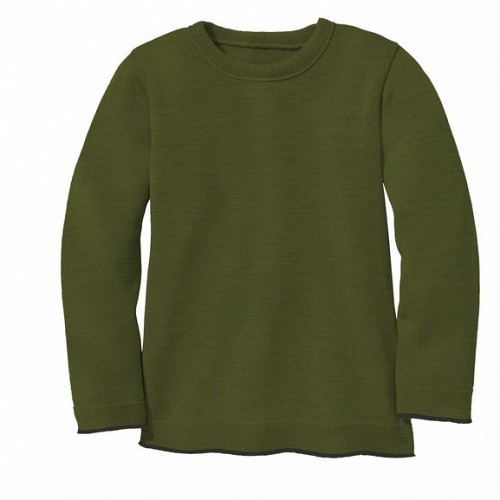 Disana Wool Knitted Jumper - Olive Anthracite