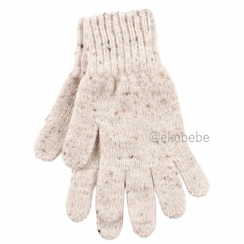 Wool Children Fingered Gloves - Natural