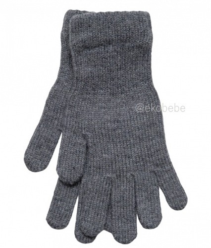 Cashmere Wool Children Fingered Gloves - Anthracite