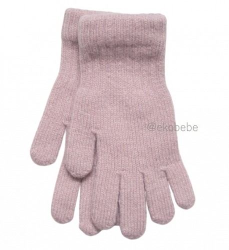 Cashmere Wool Children Fingered Gloves - Rose
