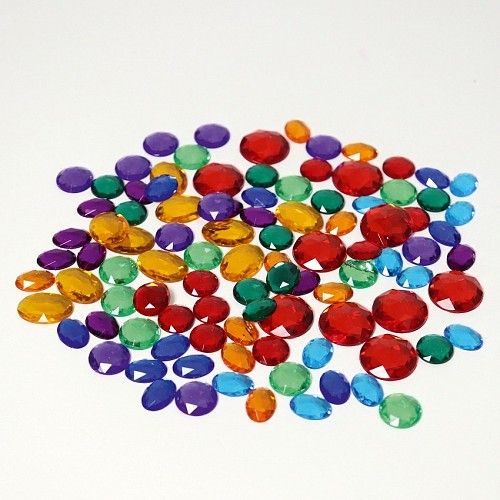 Grimms 100 Small Acrylic Glitter Stones