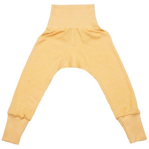 Cosilana Wool Silk Cotton Pants - Yellow melange