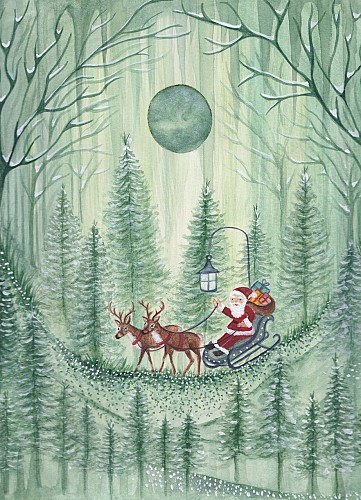 Postcard Waldorf - Santa